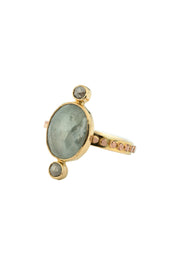 CASSIA RING 18KT GOLD SAPPHIRE DIAMONDS - Burning Torch Online Boutique