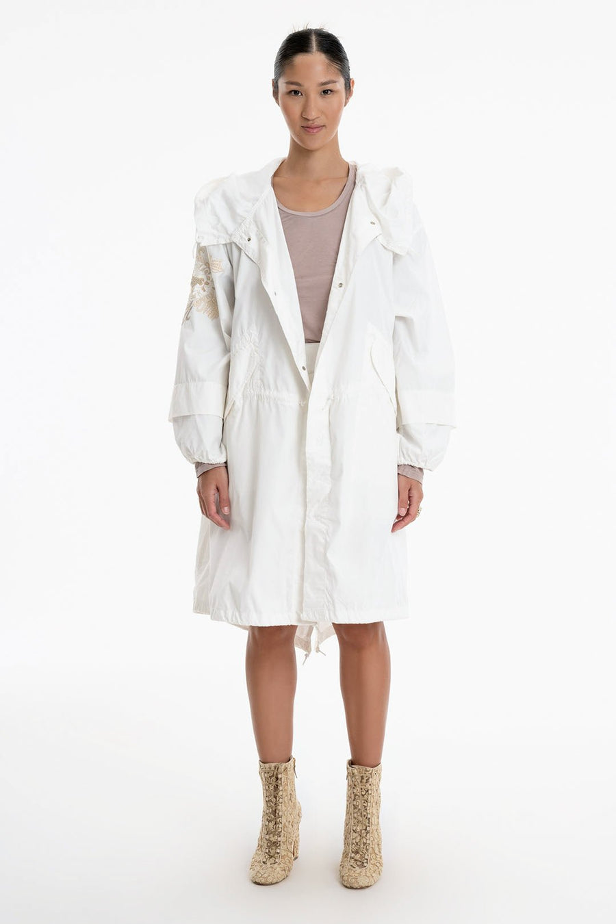 CATALINA EMBROIDERED COAT, WHITE - Burning Torch Online Boutique