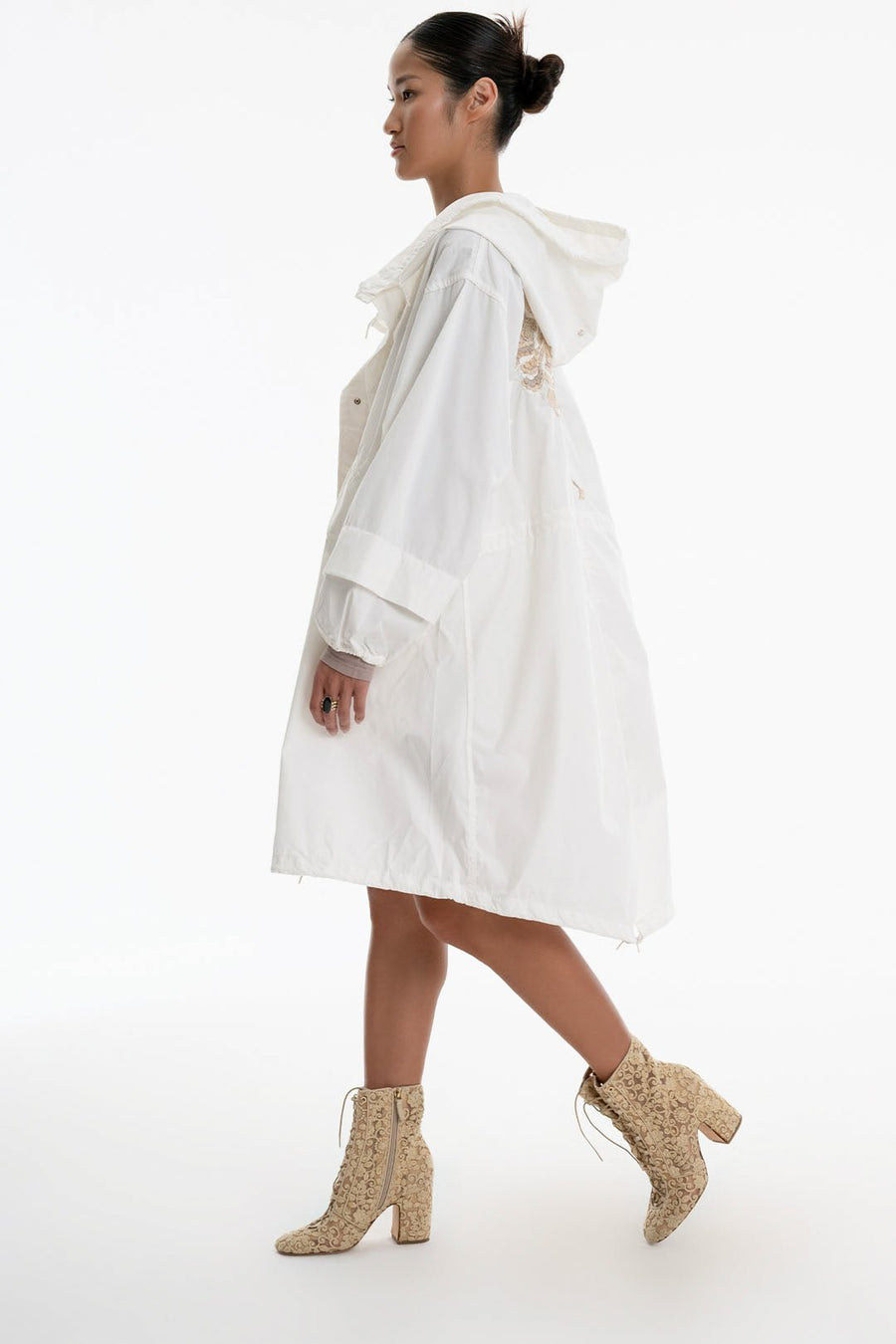 CATALINA EMBROIDERED COAT, WHITE - Burning Torch Online Boutique