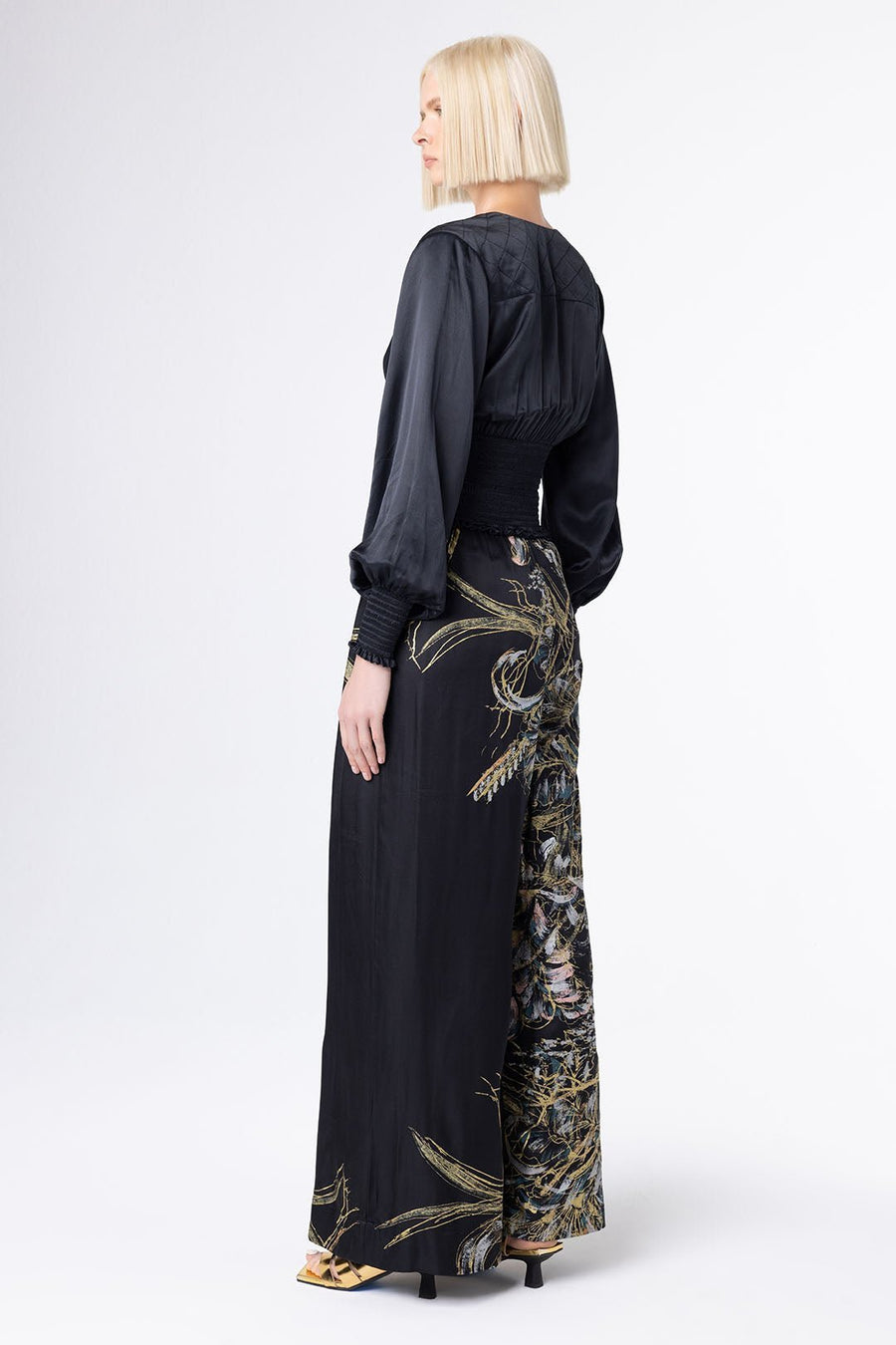 CHAMBERLAIN WIDE LEG PANTS, BLACK - SAMPLE 10343 - Burning Torch Online Boutique
