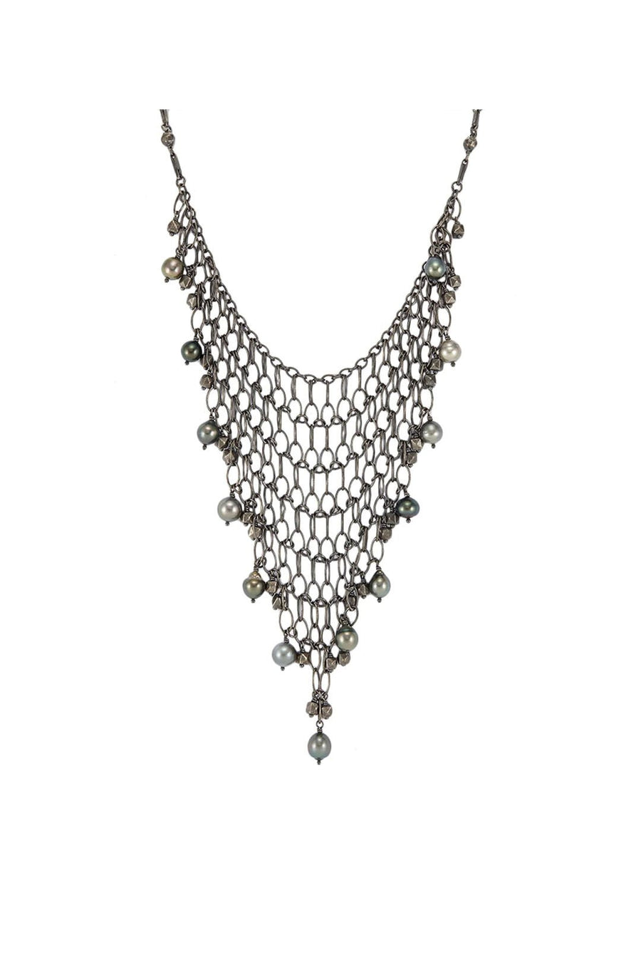 CONCA SILVER PEARL NECKLACE - Burning Torch Online Boutique
