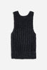 CROCHET LEATHER VEST, BLACK - Burning Torch Online Boutique
