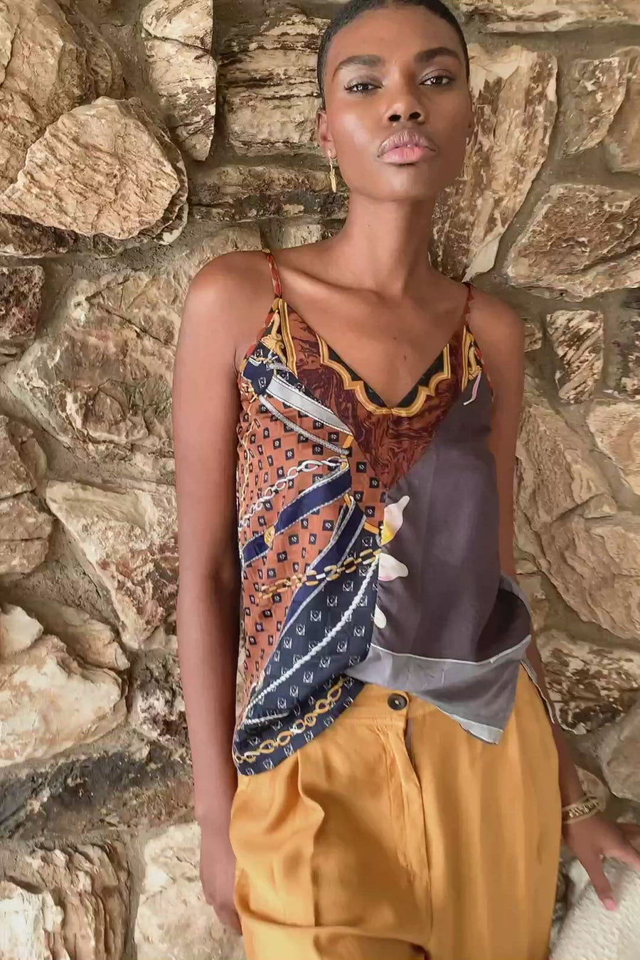TWILIGHT WIDE LEG PANT, DARK HONEY SAMPLE