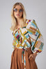 DELANEY LONG SLEEVE BLOUSE, MULTI - SAMPLE 72055 - Burning Torch Online Boutique