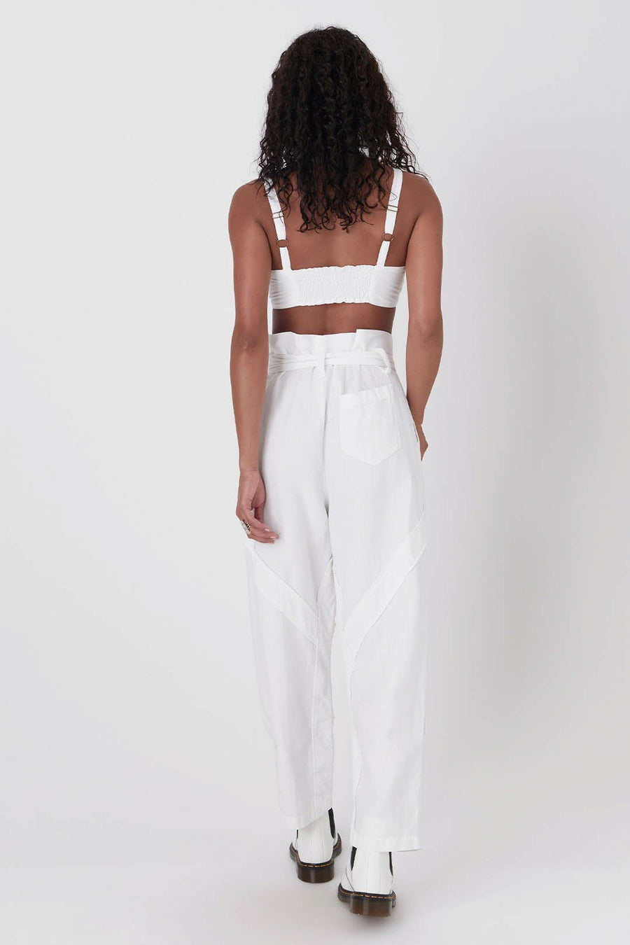 DOJO PAPERBAG PANT, WHITE - SAMPLE 10335 - Burning Torch Online Boutique
