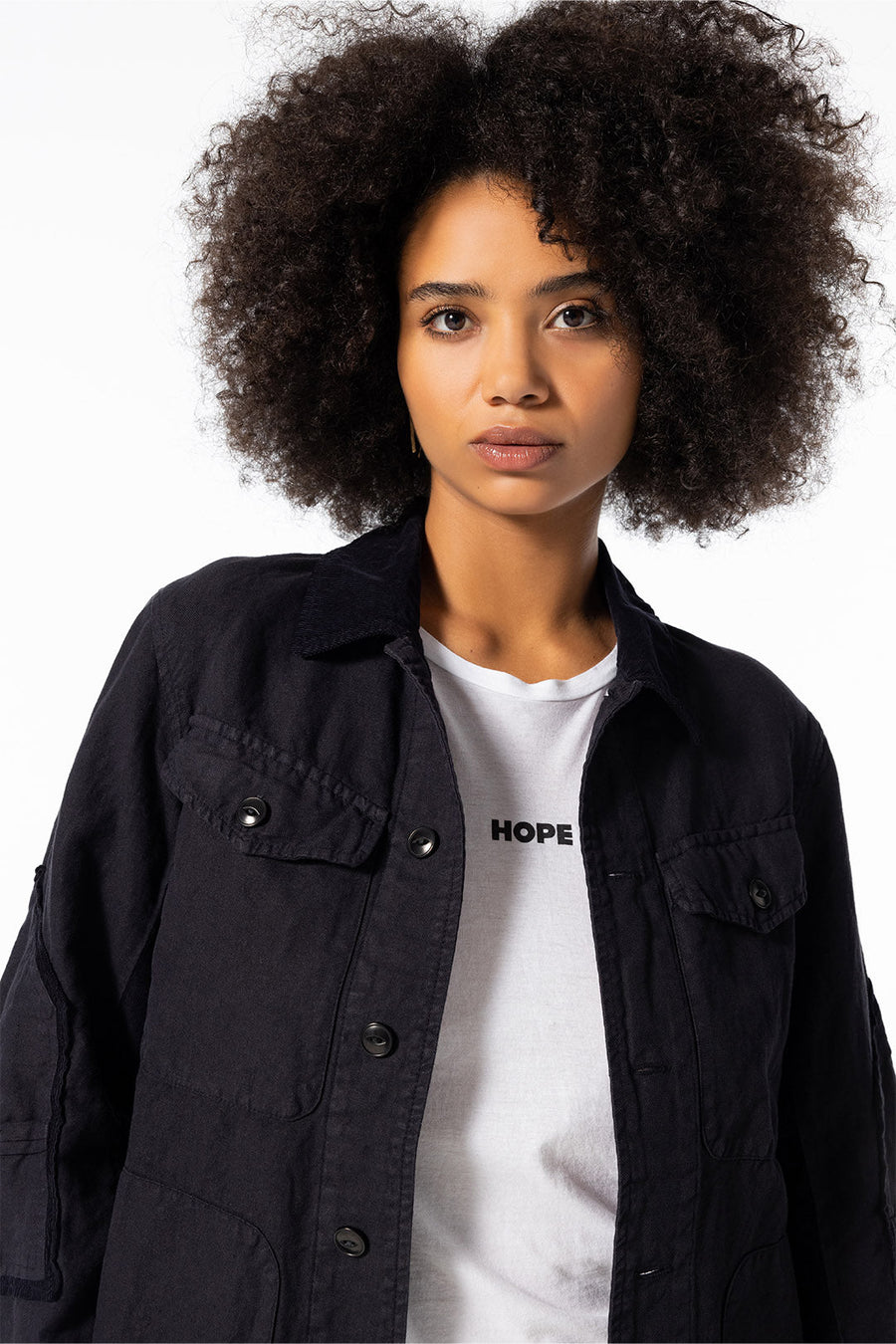 DOJO WORKWEAR JACKET, BLACK - SAMPLE 21032 - Burning Torch Online Boutique