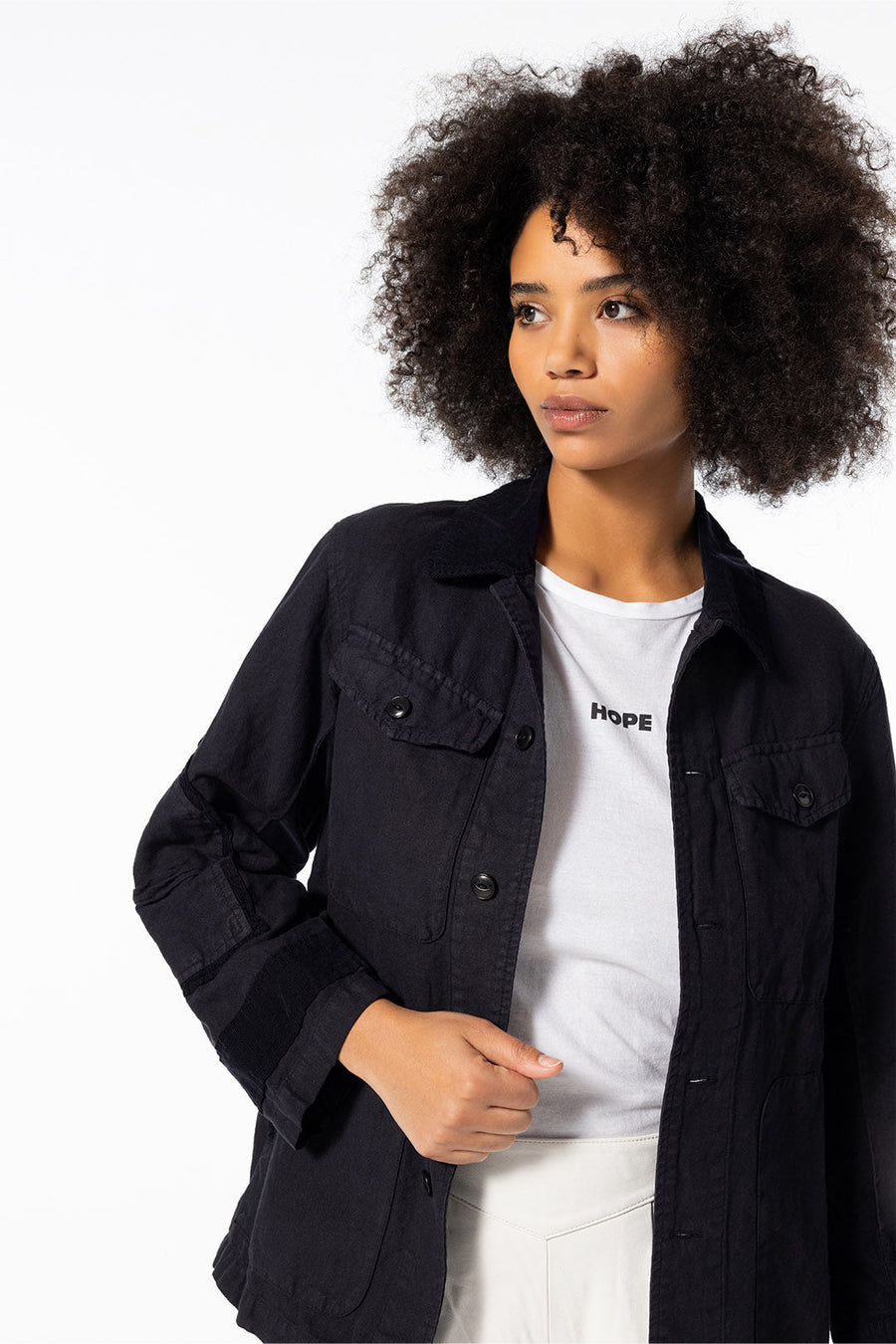 DOJO WORKWEAR JACKET, BLACK - SAMPLE 21032 - Burning Torch Online Boutique