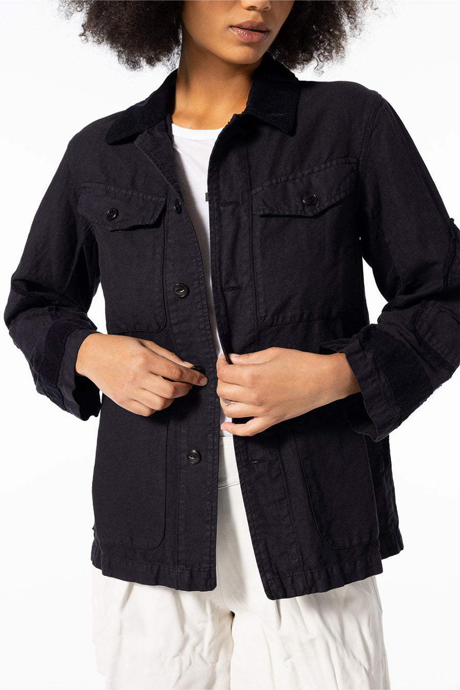 DOJO WORKWEAR JACKET, BLACK - SAMPLE 21032 - Burning Torch Online Boutique