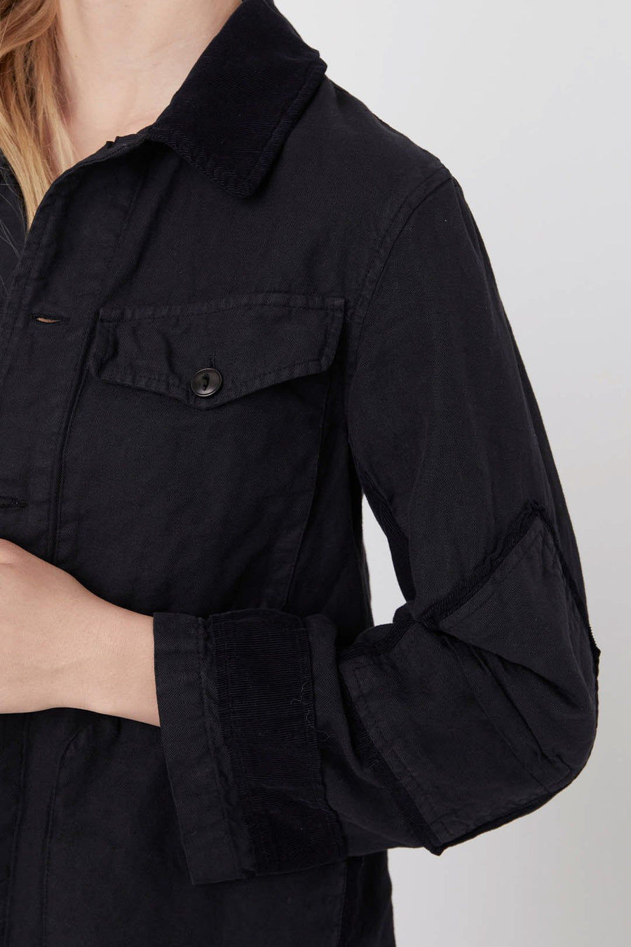 DOJO WORKWEAR JACKET, BLACK - SAMPLE 21032 - Burning Torch Online Boutique