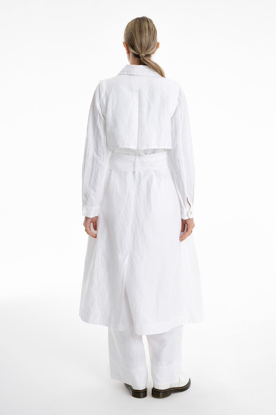 ELLIOT TRENCH COAT, WHITE - Burning Torch Online Boutique