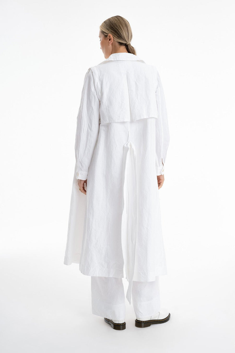 ELLIOT TRENCH COAT, WHITE - Burning Torch Online Boutique