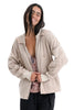 FLEECE HOODIE ZIP JACKET, BIRCH - Burning Torch Online Boutique