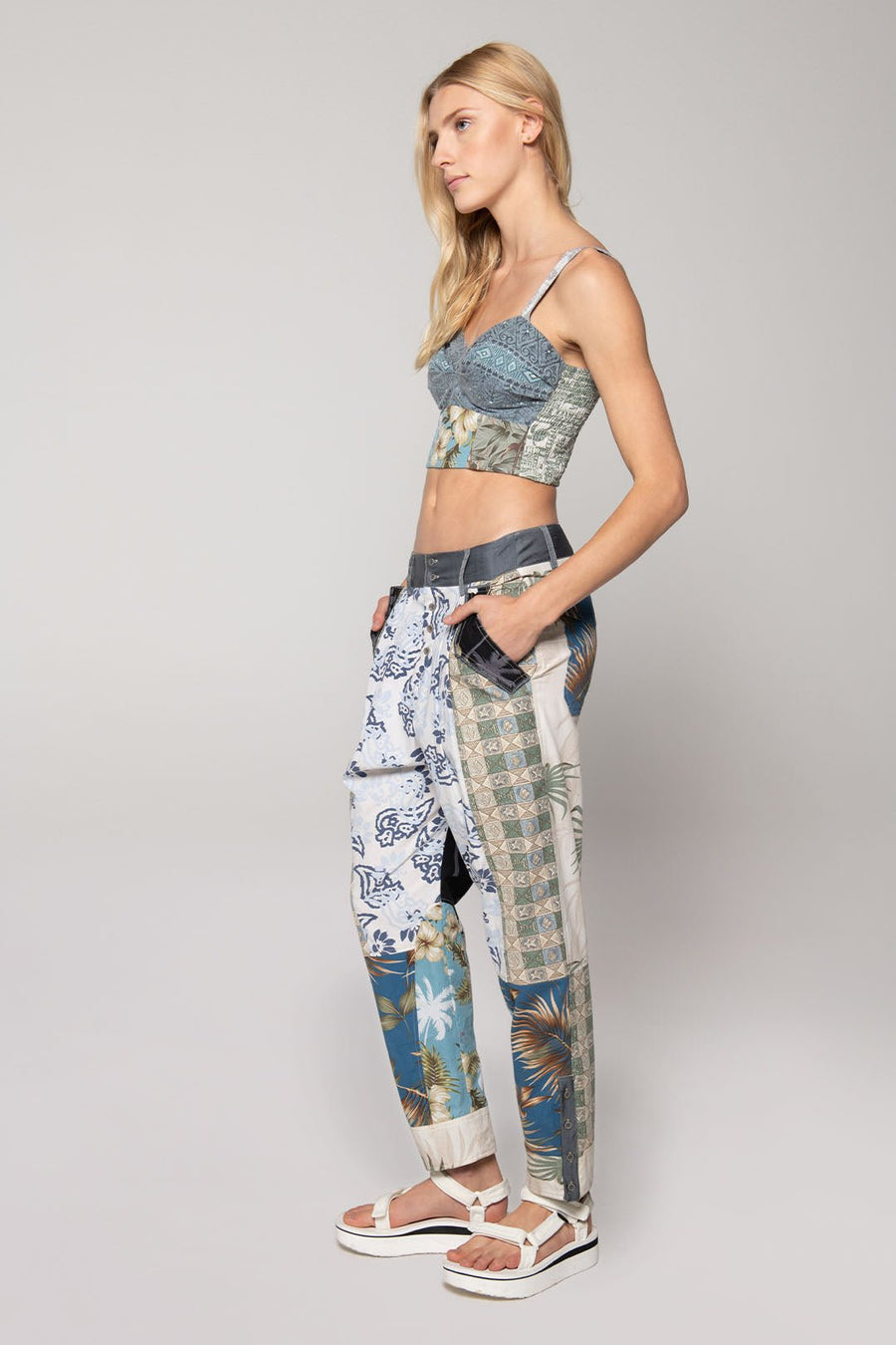GILLIGAN UPCYCLED HAWAIIAN BRALETTE - Burning Torch Online Boutique