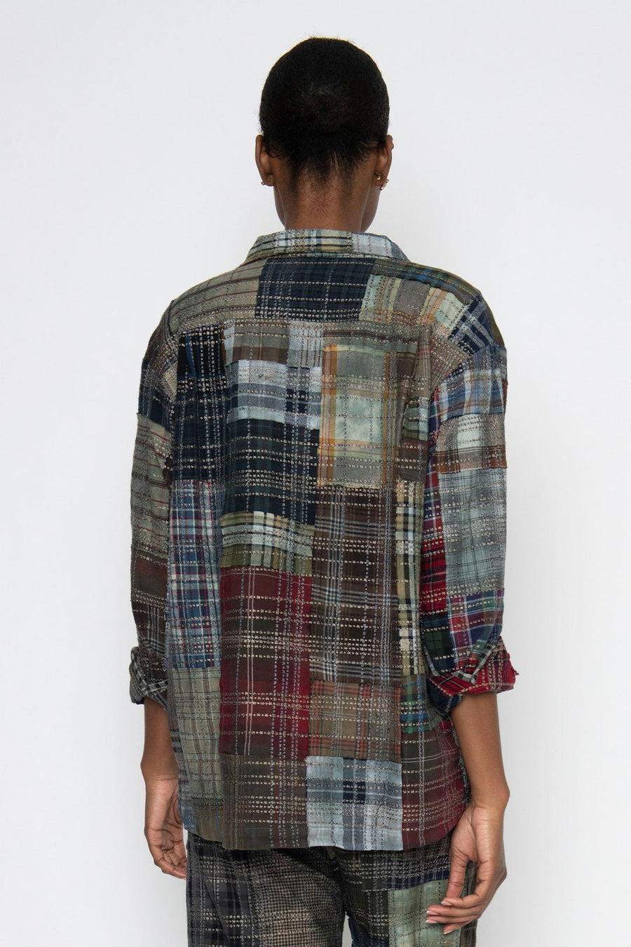GRIFFIN VINTAGE EMBROIDERED FLANNEL SHIRT - Burning Torch Online Boutique