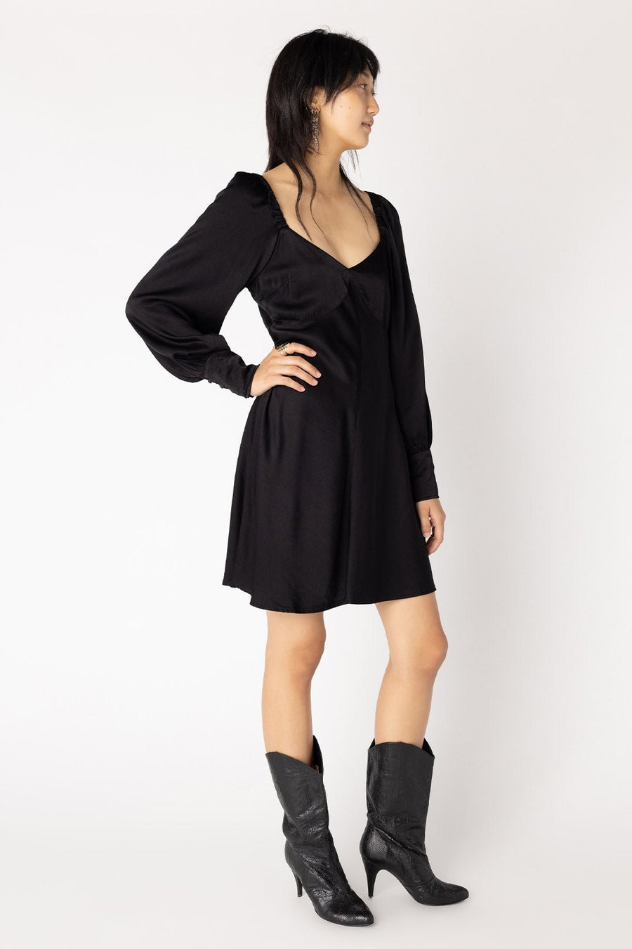 HANOVER ROMANTIC DRESS, WASHED BLACK - Burning Torch Online Boutique