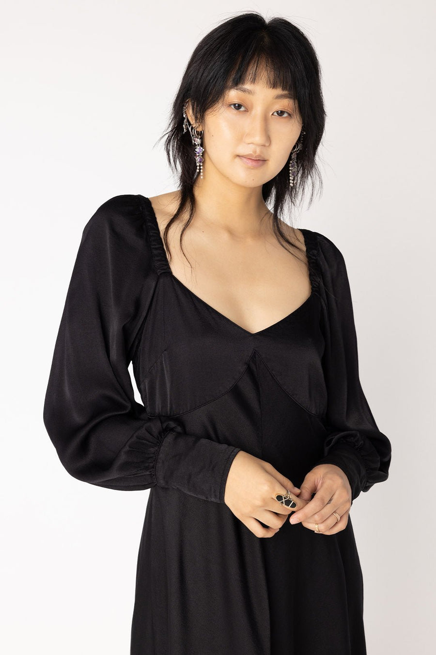 HANOVER ROMANTIC DRESS, WASHED BLACK - Burning Torch Online Boutique