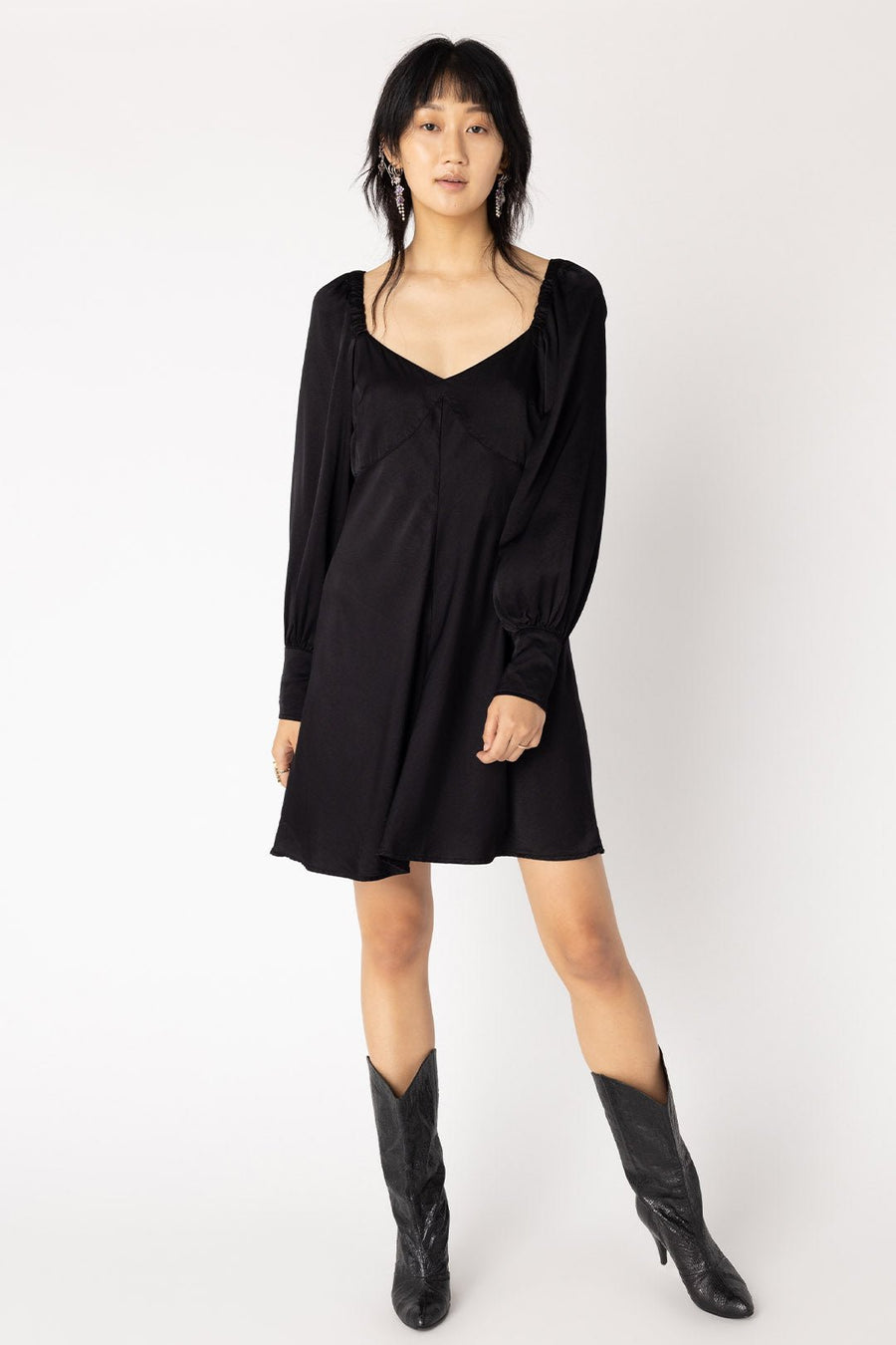 HANOVER ROMANTIC DRESS, WASHED BLACK - Burning Torch Online Boutique