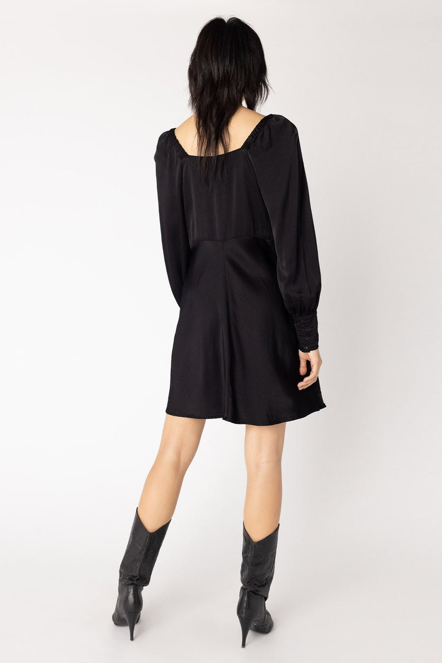 HANOVER ROMANTIC DRESS, WASHED BLACK - Burning Torch Online Boutique