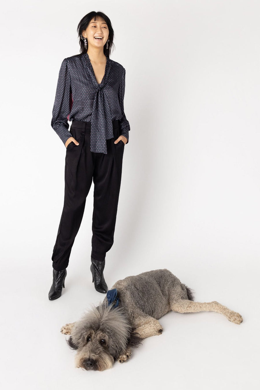 HANOVER TAPERED TROUSER, WASHED BLACK - Burning Torch Online Boutique