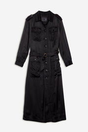 HANOVER TRENCH COAT, WASHED BLACK - Burning Torch Online Boutique