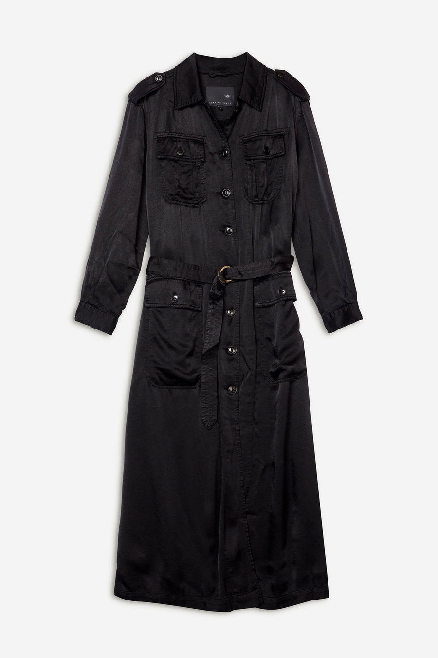 HANOVER TRENCH COAT, WASHED BLACK - Burning Torch Online Boutique