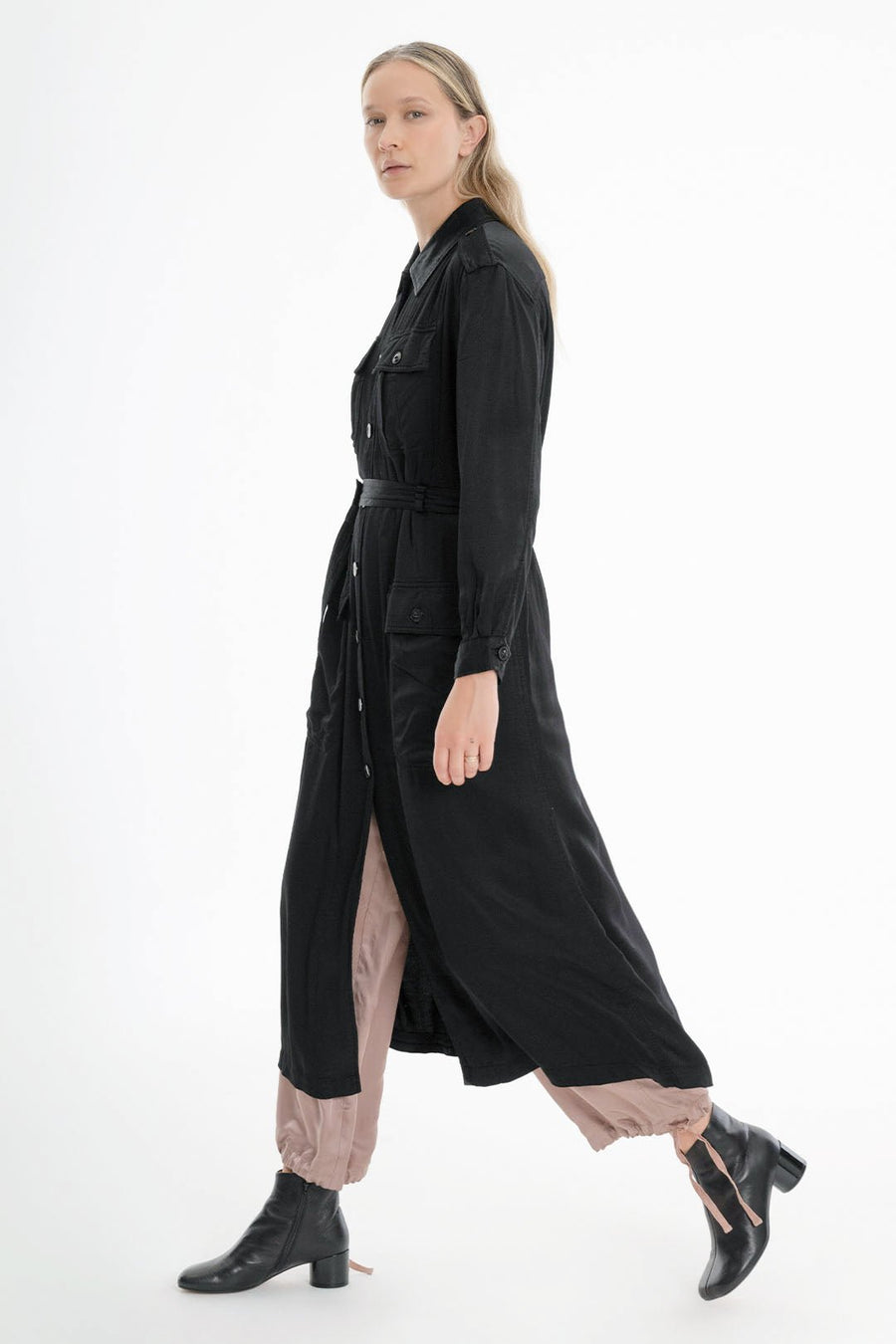 HANOVER TRENCH COAT, WASHED BLACK - Burning Torch Online Boutique