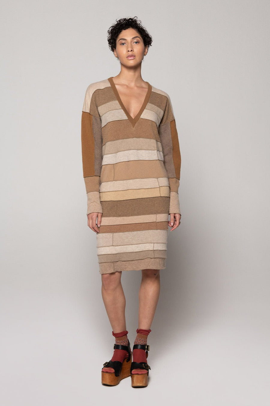 HAVEN UPCYCLED DRESS, CAMEL - Burning Torch Online Boutique