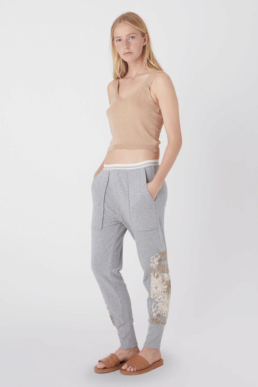 HELENA JOGGER, HEATHER GREY - Burning Torch Online Boutique