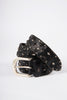 HENRY BEGUELIN BELT WITH SILVER STUDS, BLACK - Burning Torch Online Boutique
