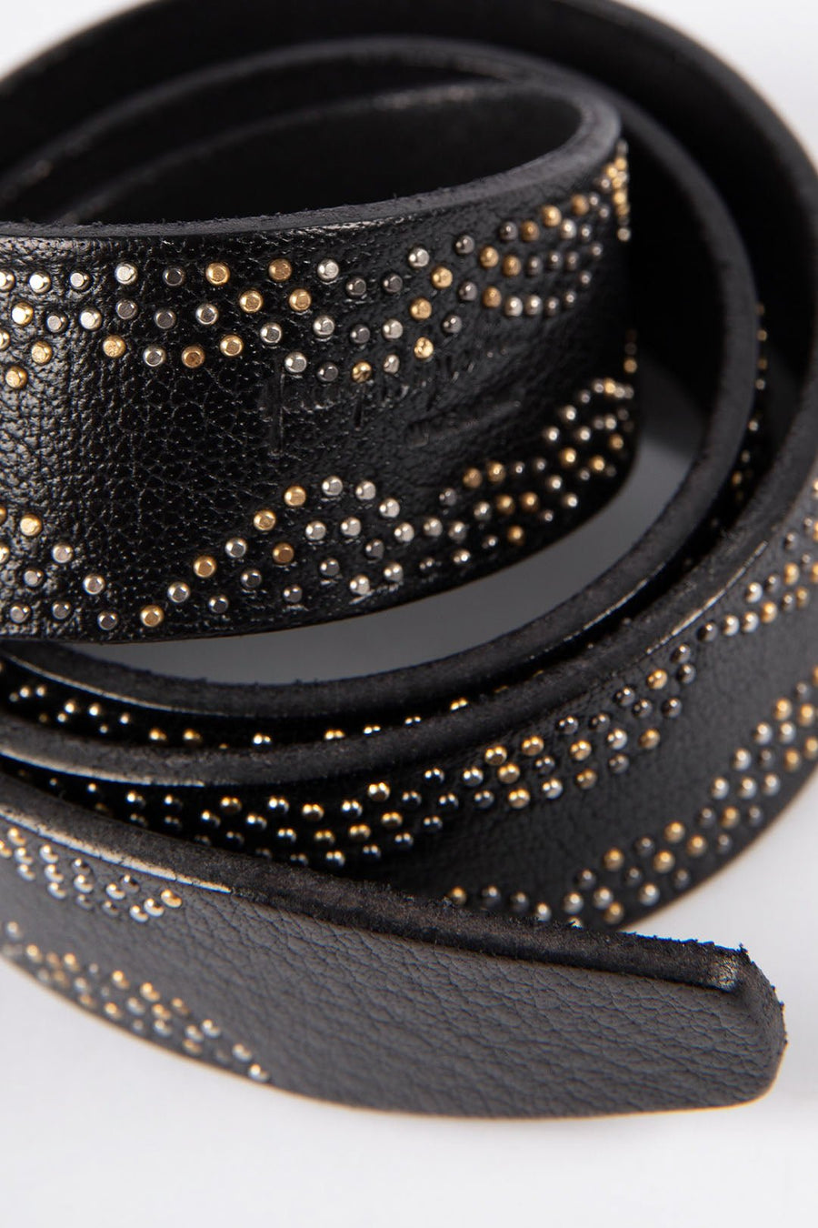 HENRY BEGUELIN BELT WITH STUDS, BLACK - Burning Torch Online Boutique