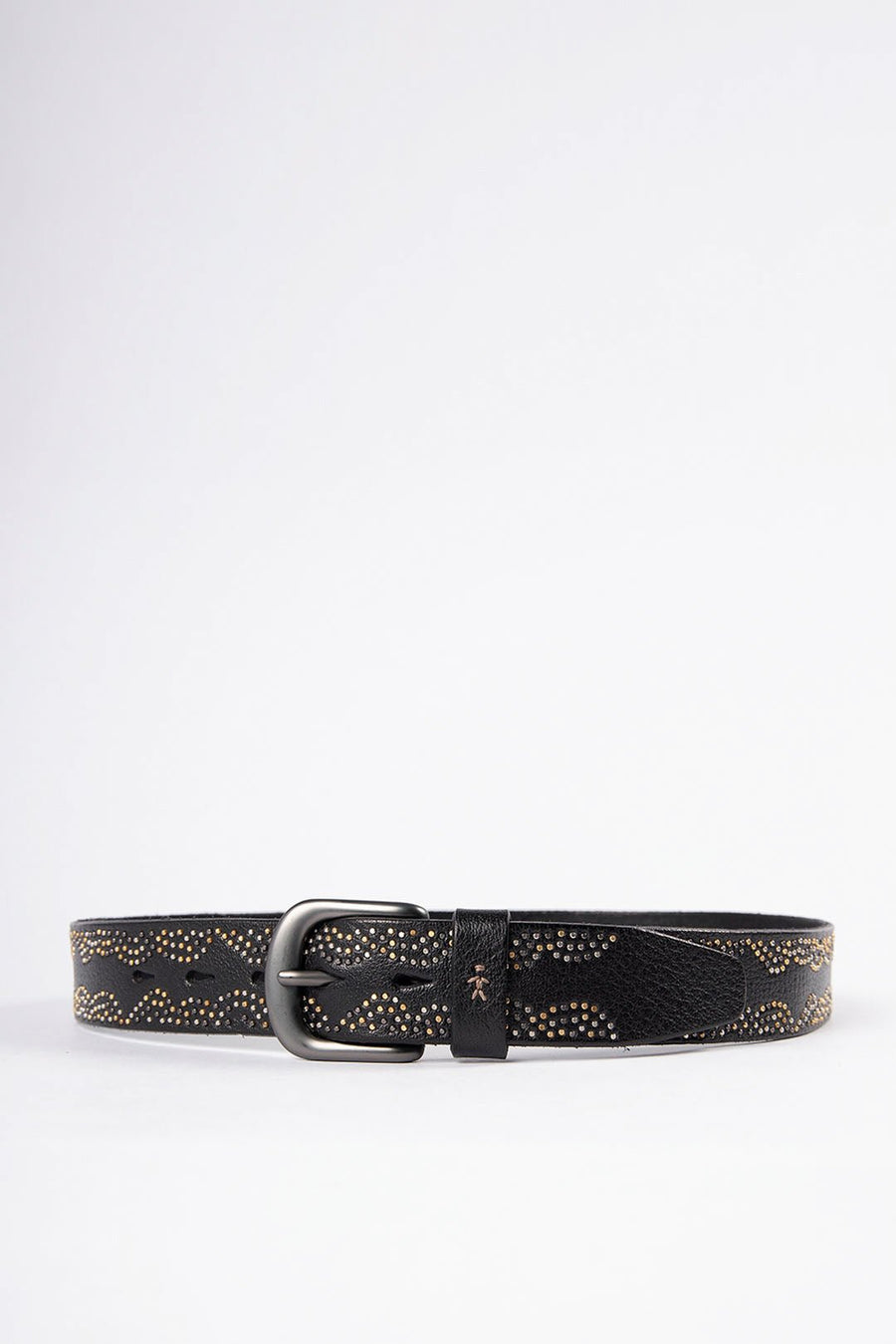 HENRY BEGUELIN BELT WITH STUDS, BLACK - Burning Torch Online Boutique