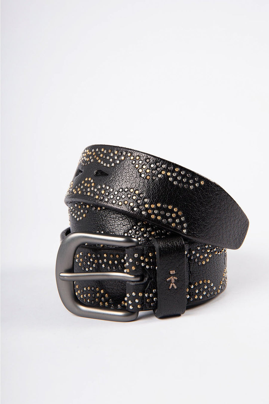 HENRY BEGUELIN BELT WITH STUDS, BLACK - Burning Torch Online Boutique