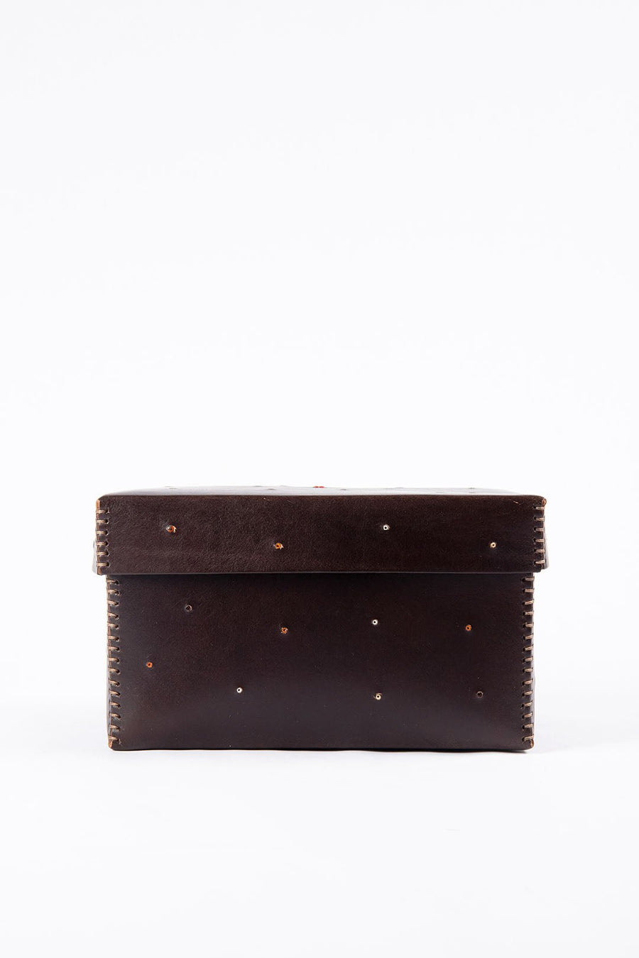 HENRY BEGUELIN EYELET LEATHER BOX, BLACK - Burning Torch Online Boutique