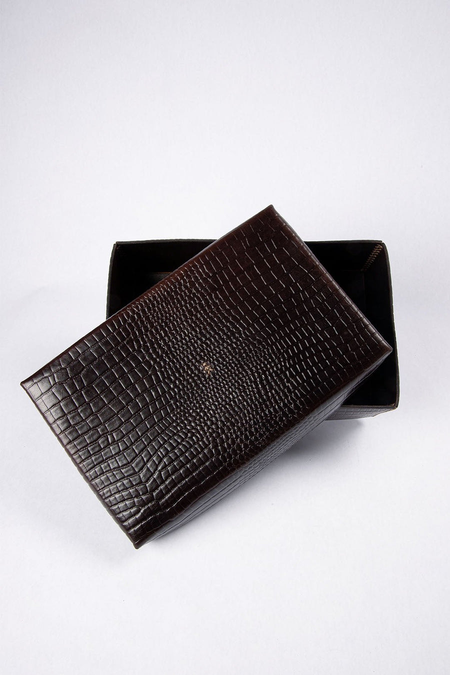 HENRY BEGUELIN LEATHER BOX, BROWN - Burning Torch Online Boutique