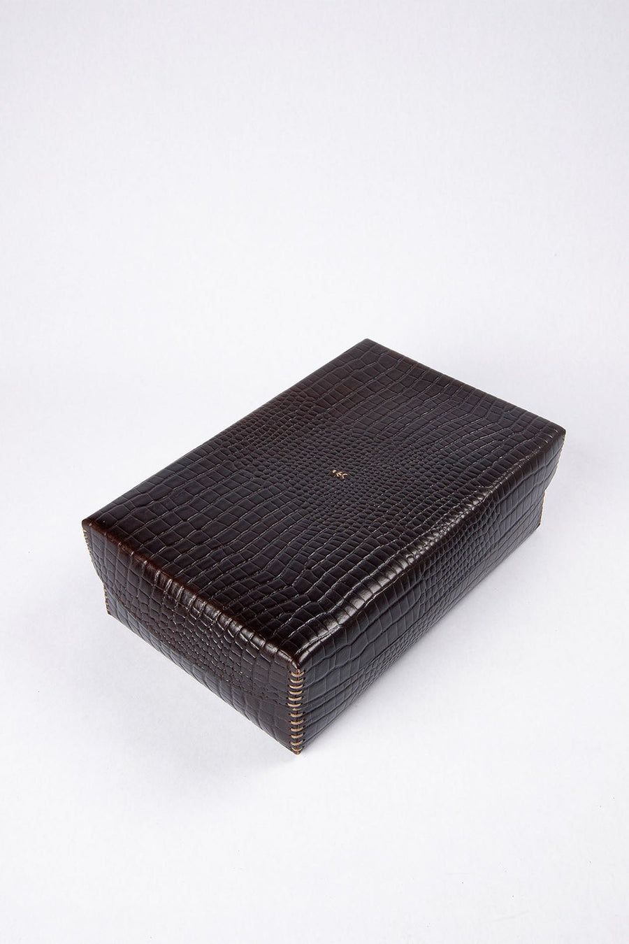 HENRY BEGUELIN LEATHER BOX, BROWN - Burning Torch Online Boutique