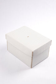 HENRY BEGUELIN LEATHER BOX, WHITE - Burning Torch Online Boutique