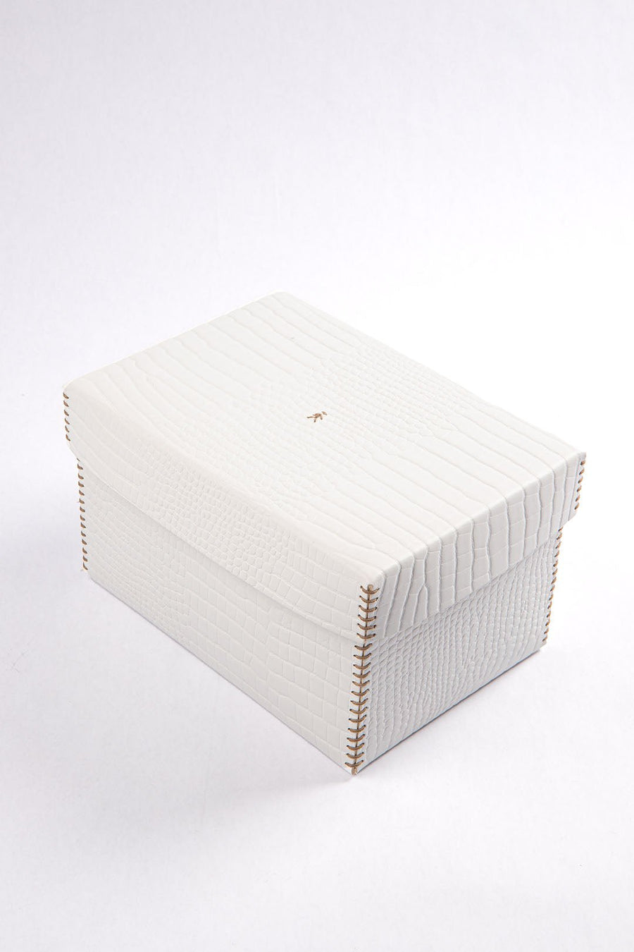 HENRY BEGUELIN LEATHER BOX, WHITE - Burning Torch Online Boutique