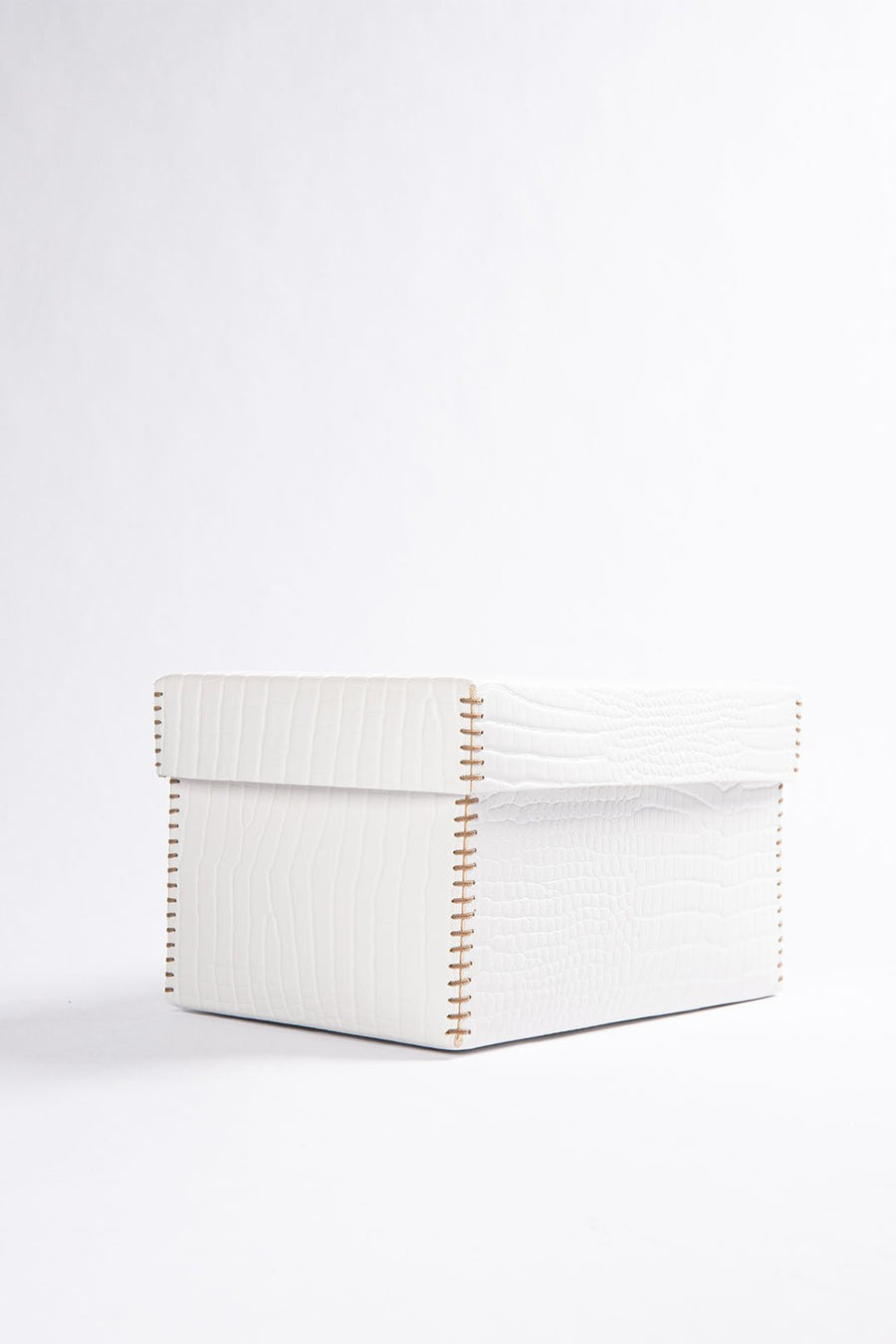 HENRY BEGUELIN LEATHER BOX, WHITE - Burning Torch Online Boutique