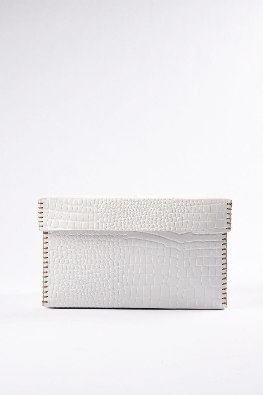 HENRY BEGUELIN LEATHER BOX, WHITE - Burning Torch Online Boutique