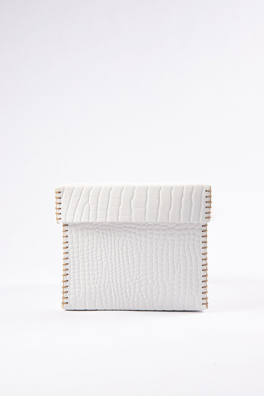 HENRY BEGUELIN LEATHER BOX, WHITE - Burning Torch Online Boutique