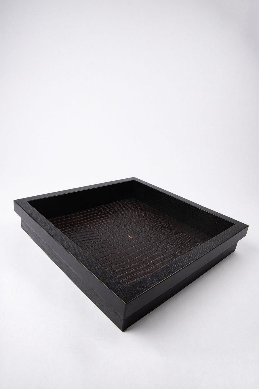 HENRY BEGUELIN SQUARE LEATHER TRAY, BROWN - Burning Torch Online Boutique