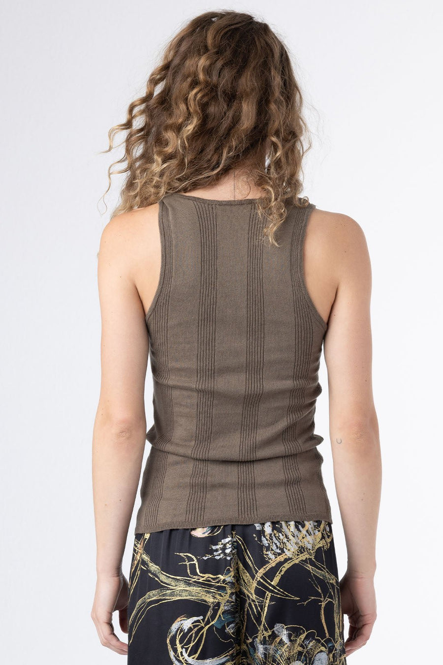 HONEYCOMB KNIT CAMI, CYPRESS - Burning Torch Online Boutique