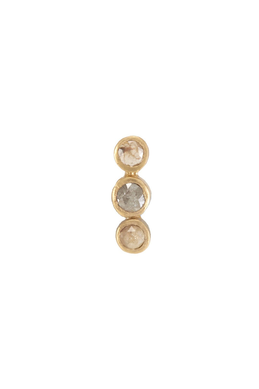 HOPE EARRING RAW DIAMONDS, YELLOW GOLD - Burning Torch Online Boutique