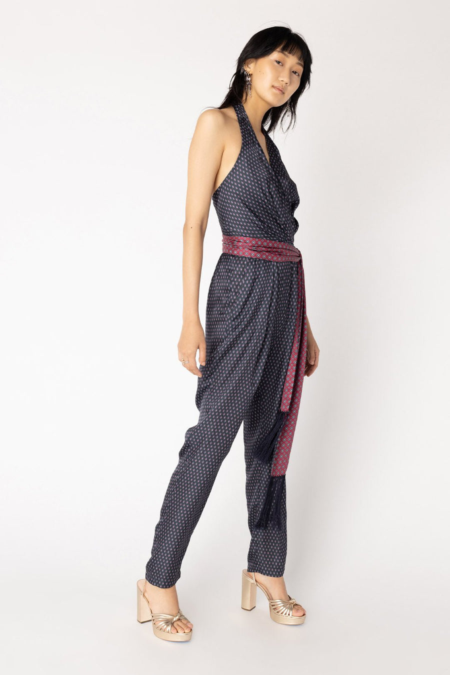 HUMPHREY SLEEVELESS JUMPSUIT, SAPPHIRE - Burning Torch Online Boutique