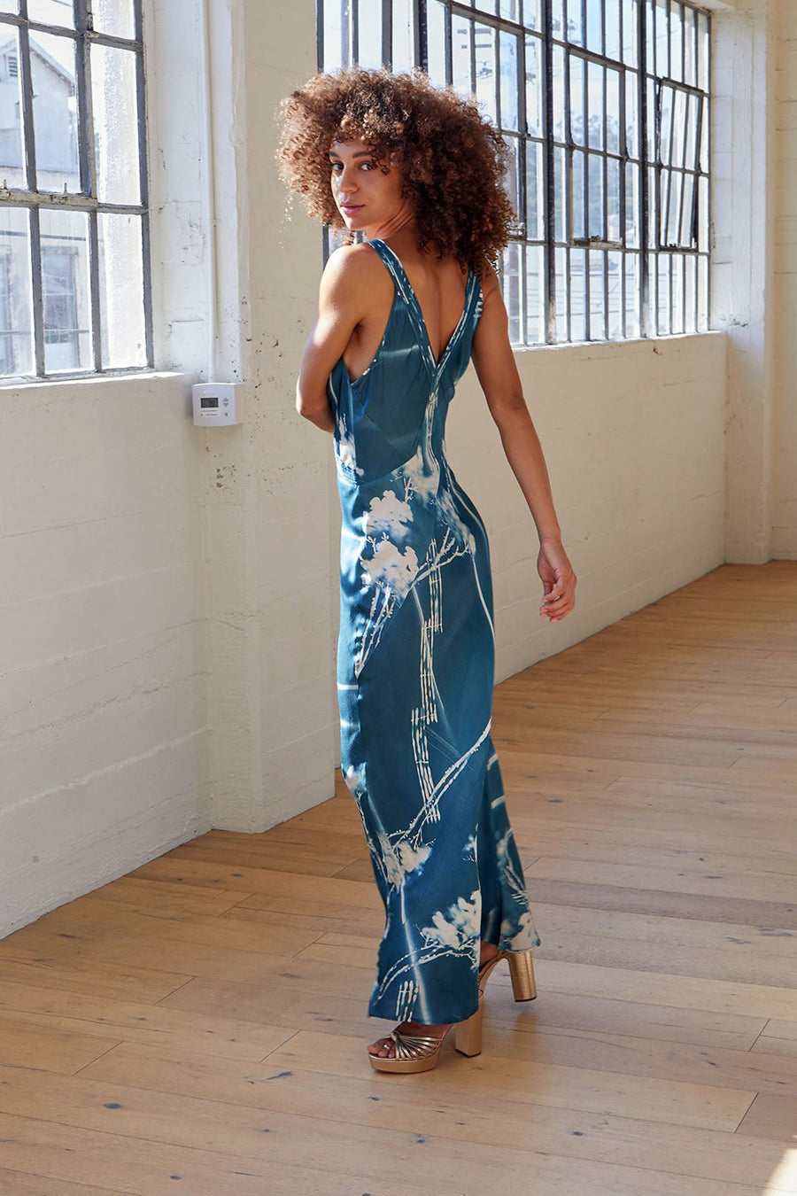 HYDRA BIAS MAXI DRESS, AEGEAN - Burning Torch Online Boutique