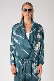 HYDRA DOLMAN SLEEVE JACKET, AEGEAN - Burning Torch Online Boutique