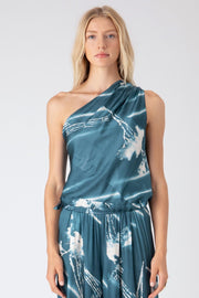 HYDRA ONE SHOULDER TOP, AEGEAN - Burning Torch Online Boutique