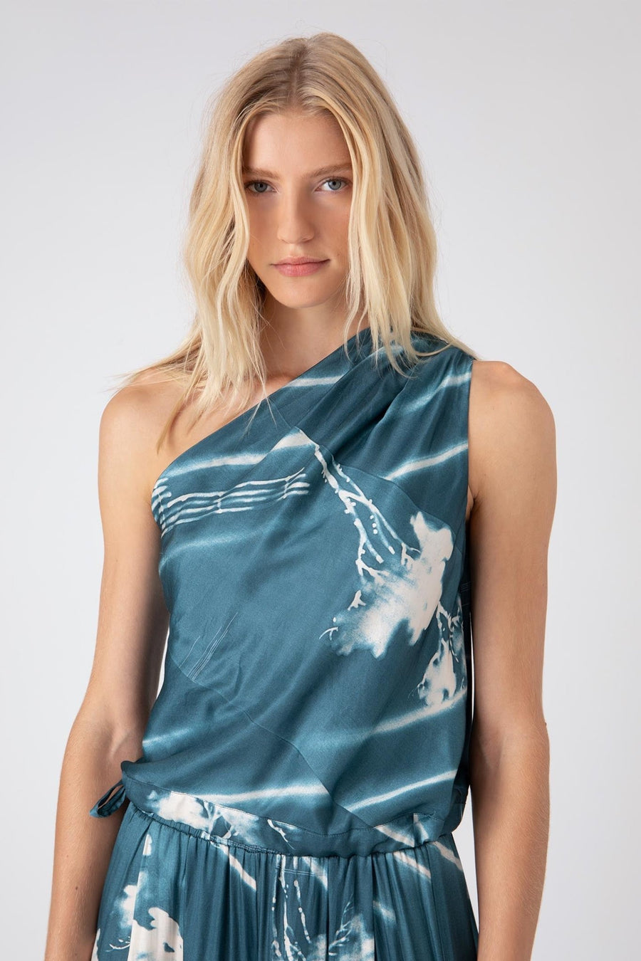 HYDRA ONE SHOULDER TOP, AEGEAN - Burning Torch Online Boutique