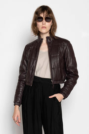 INCLINE PUFFER JACKET, PLUM Sample - Burning Torch Online Boutique