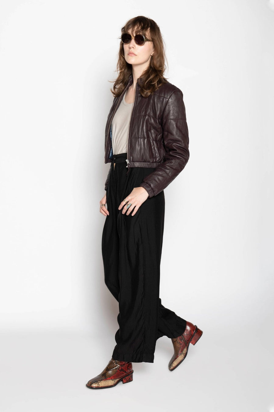 INCLINE PUFFER JACKET, PLUM Sample - Burning Torch Online Boutique